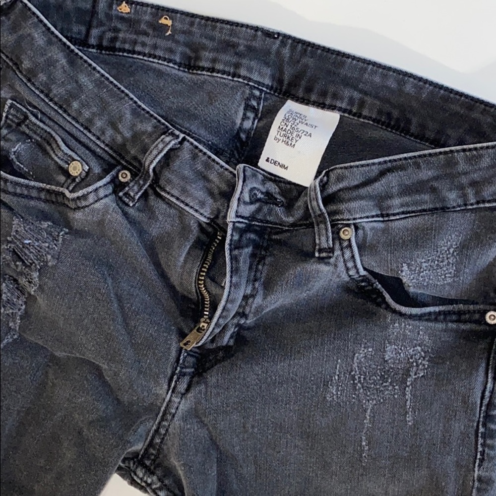 Super Skinny Super Destroyed Black Jeans